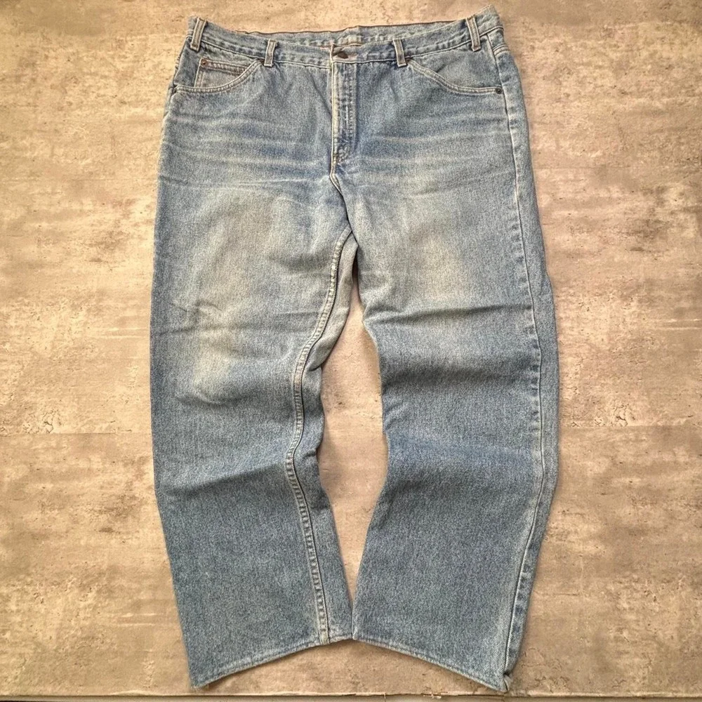 Levi's 643 Jeans Mens 40x30 Light Wash Vintage 80s Orange Tab Denim